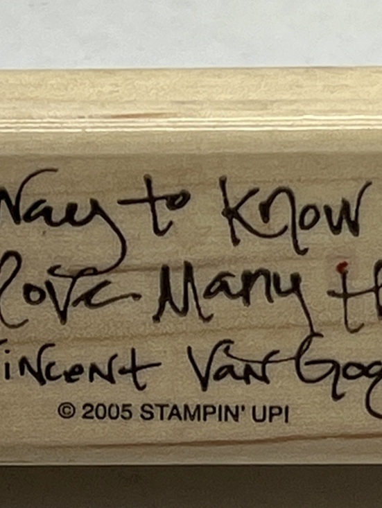 Stampin' Up! Other - Stampin' Up Sage Advice Vincent van Gogh Quote Wood Rubber Stamp 2005